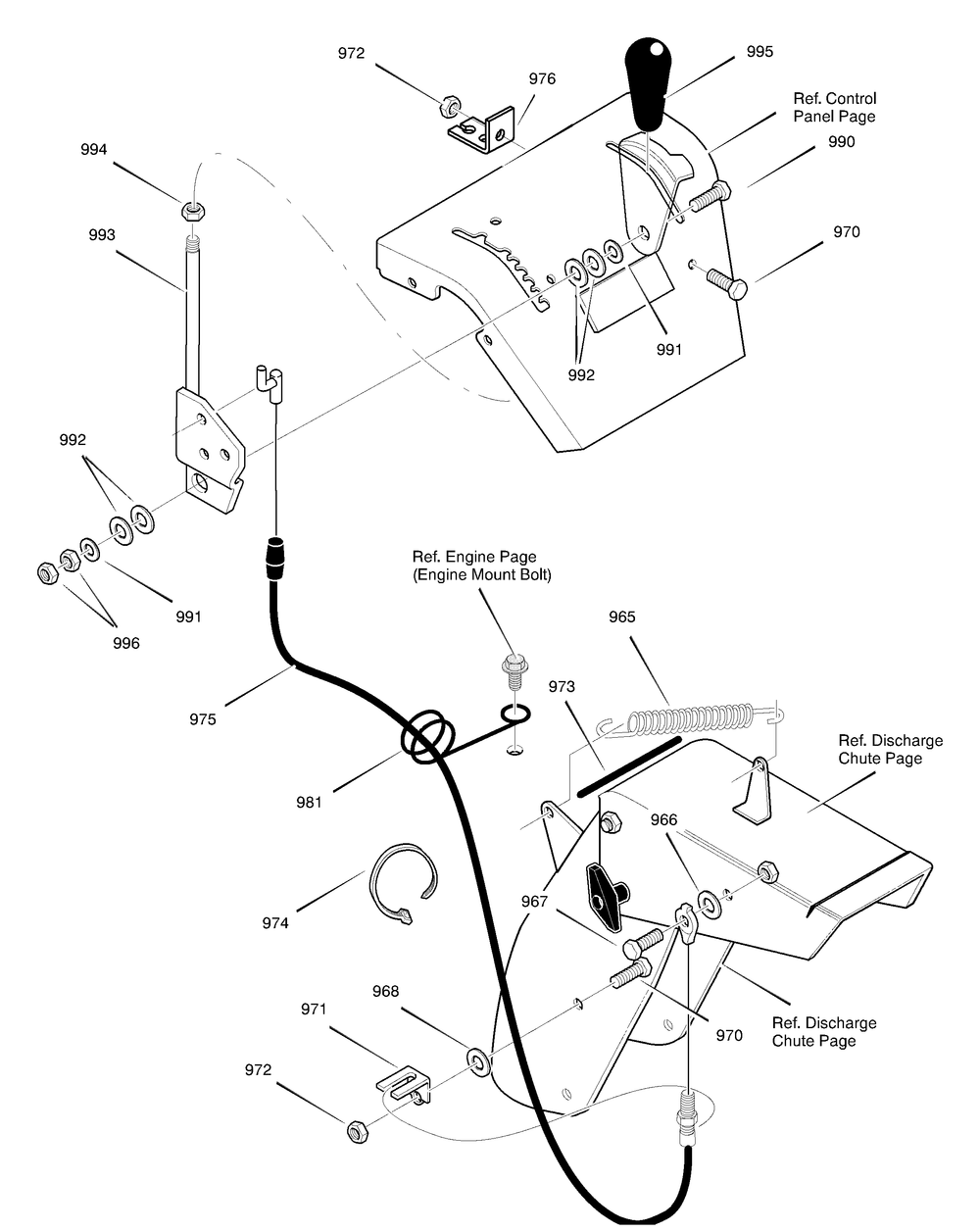 Remote Control Diagram and Parts List for 631128X31B 2001 Briggs and Stratton Snow Blower